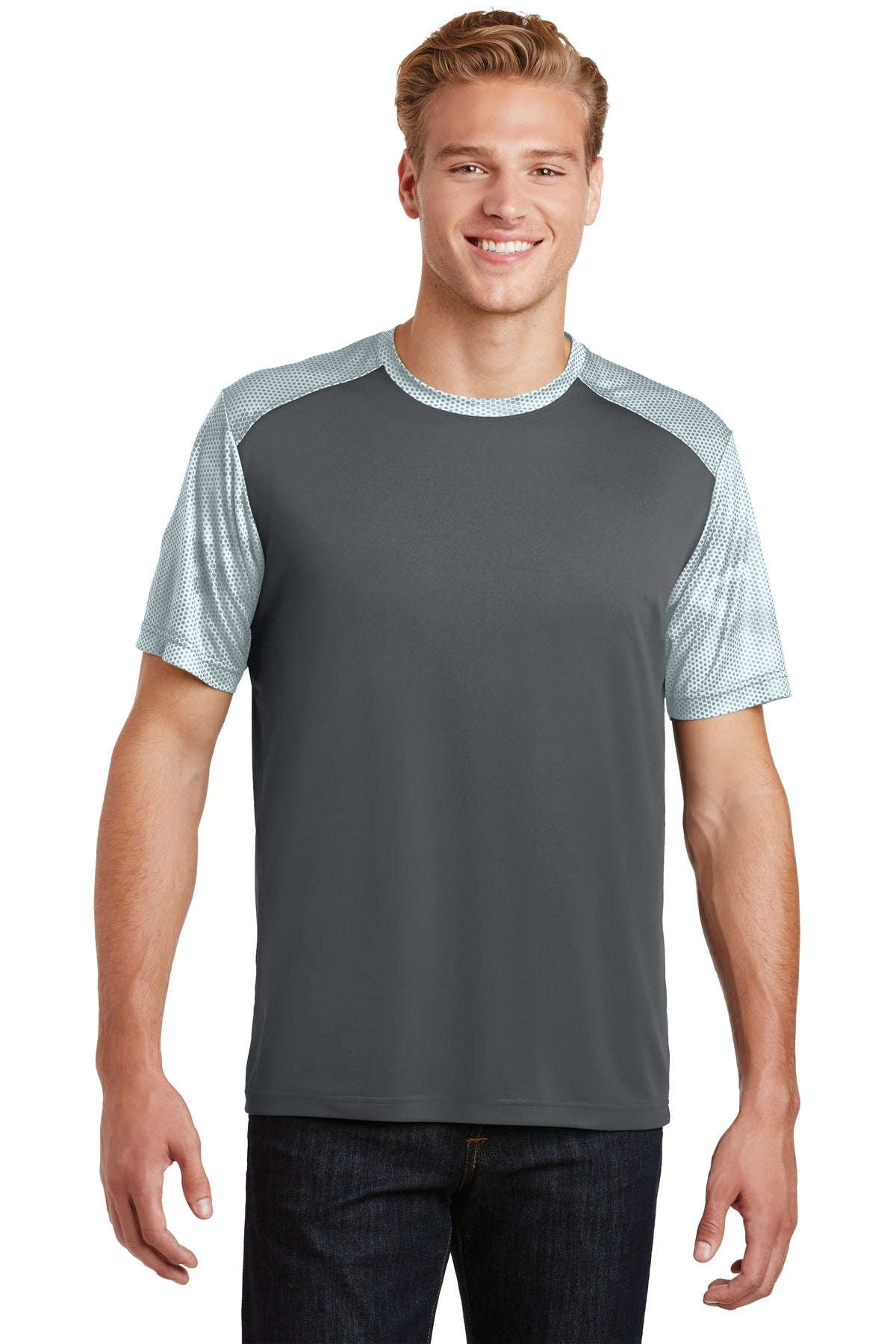 Sport-Tek Men's CamoHex Colorblock Tee