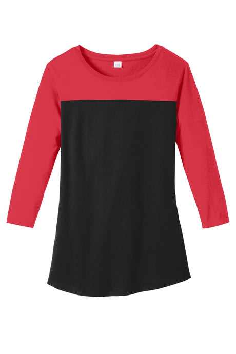District Women's Rally 3/4-Sleeve Tee. DT2700 District