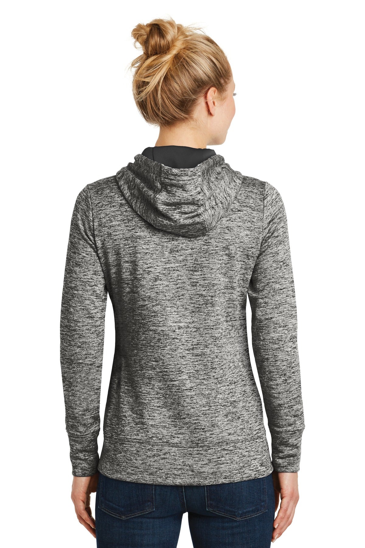 Sport-Tek Women's PosiCharge Electric Heather Fleece Hooded Pullover LST225