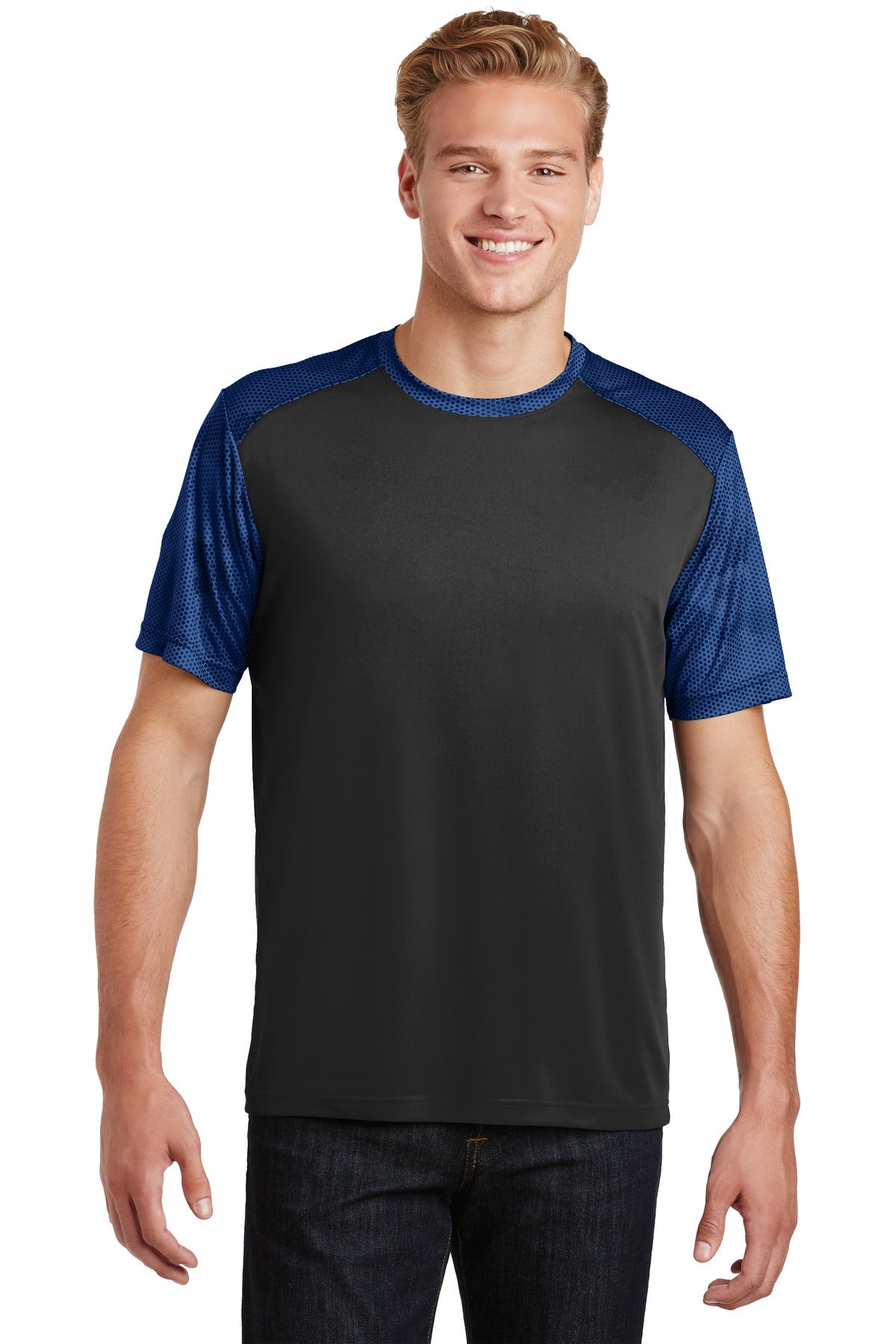 Sport-Tek Men's CamoHex Colorblock Tee