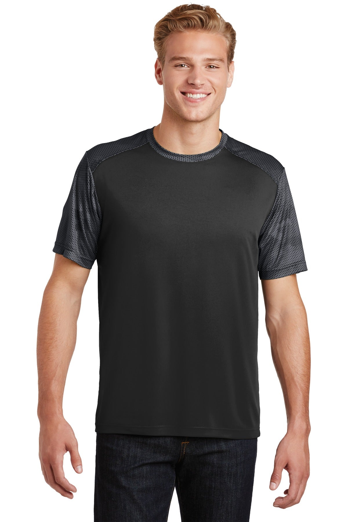 Sport-Tek Men's CamoHex Colorblock Tee