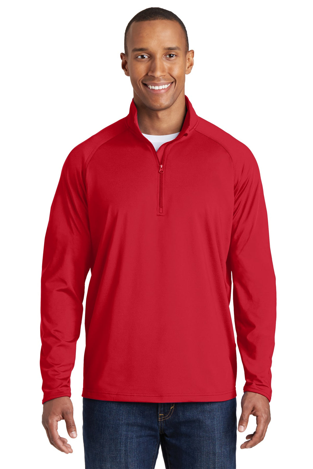 Sport-Tek Men's Tall Sport-Wick Stretch 1/2-Zip Pullover