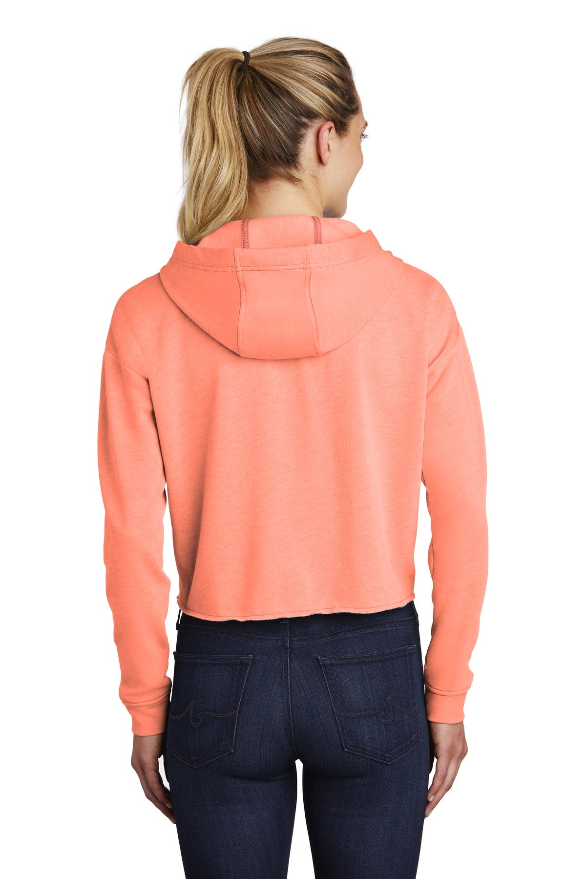 Sport-Tek Women's PosiCharge Tri-Blend Wicking Fleece Crop Hooded Pullover LST298