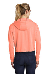 Sport-Tek Women's PosiCharge Tri-Blend Wicking Fleece Crop Hooded Pullover LST298