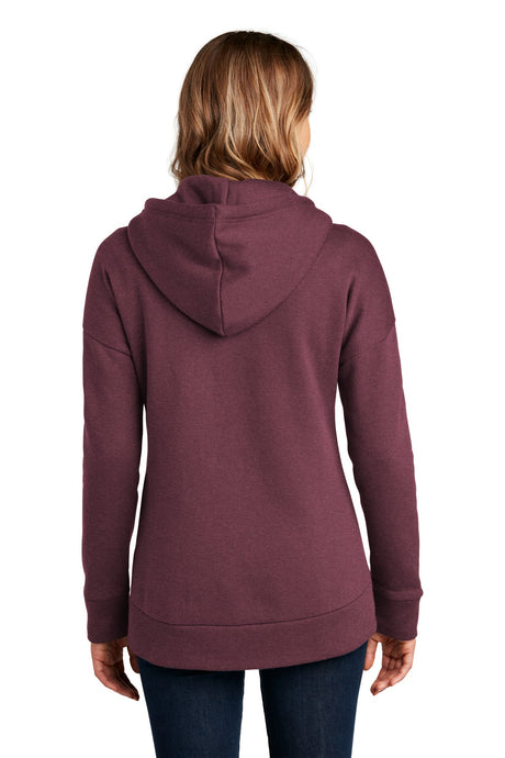 District Women's Perfect Weight Fleece Drop Shoulder Full-Zip Hoodie DT1104 District