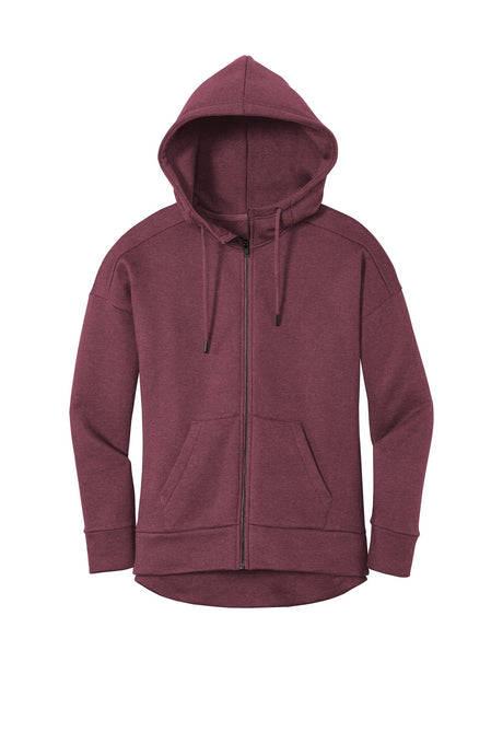 District Women's Perfect Weight Fleece Drop Shoulder Full-Zip Hoodie DT1104 District