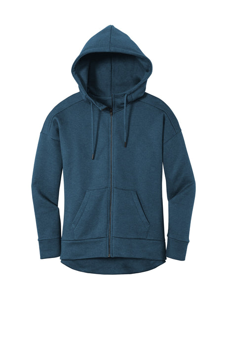 District Women's Perfect Weight Fleece Drop Shoulder Full-Zip Hoodie DT1104 District