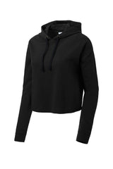 Sport-Tek Women's PosiCharge Tri-Blend Wicking Fleece Crop Hooded Pullover LST298
