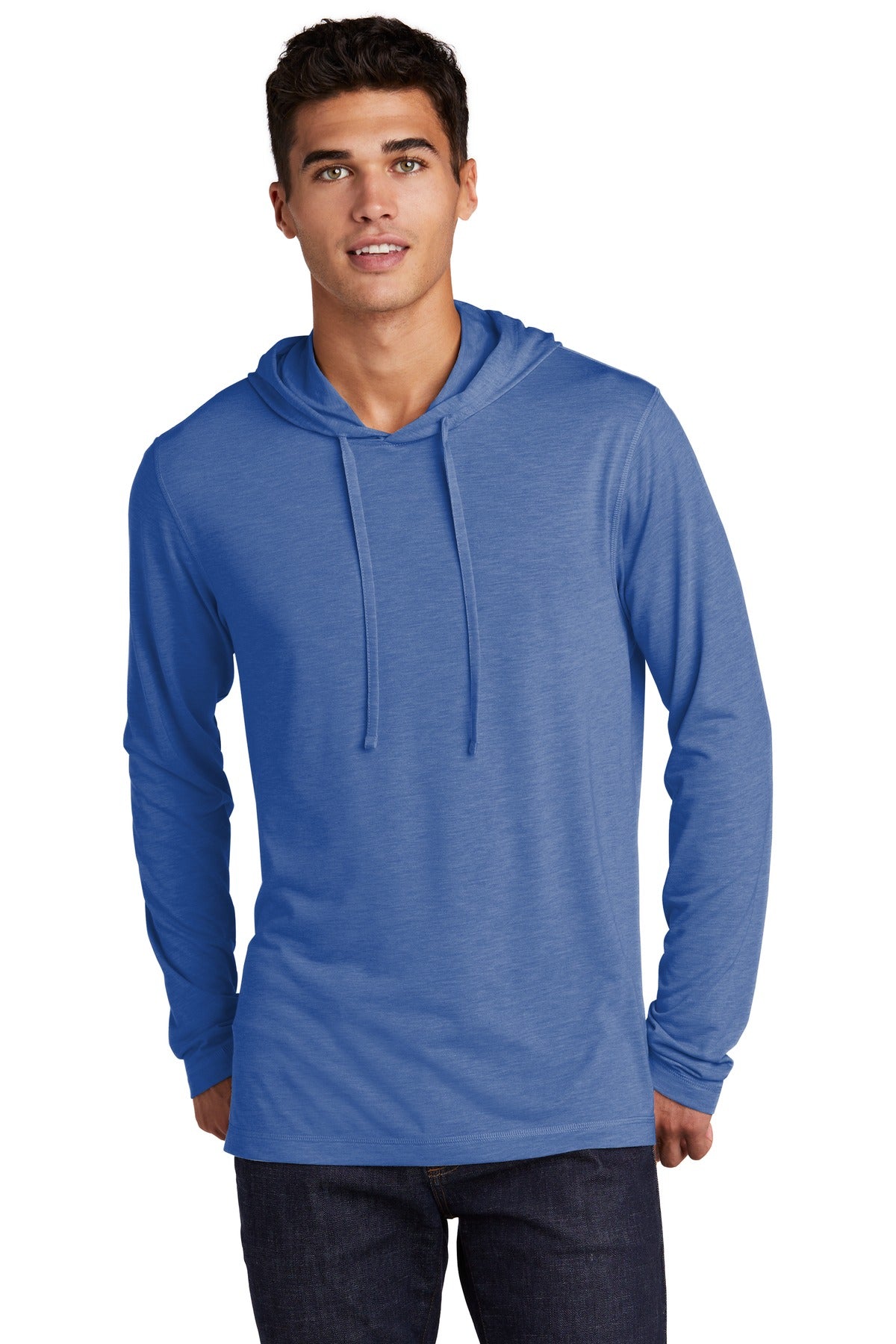 Sport-Tek Men's PosiCharge Tri-Blend Wicking Long Sleeve Hoodie