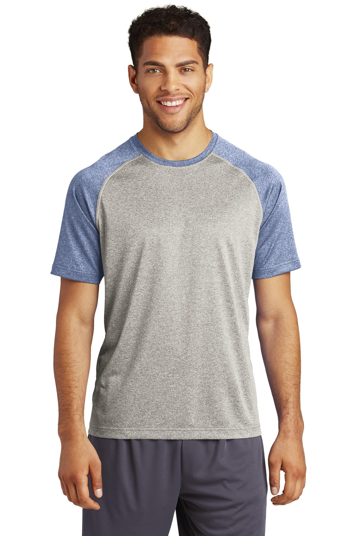 Sport-Tek Men's Heather-On-Heather Contender Tee