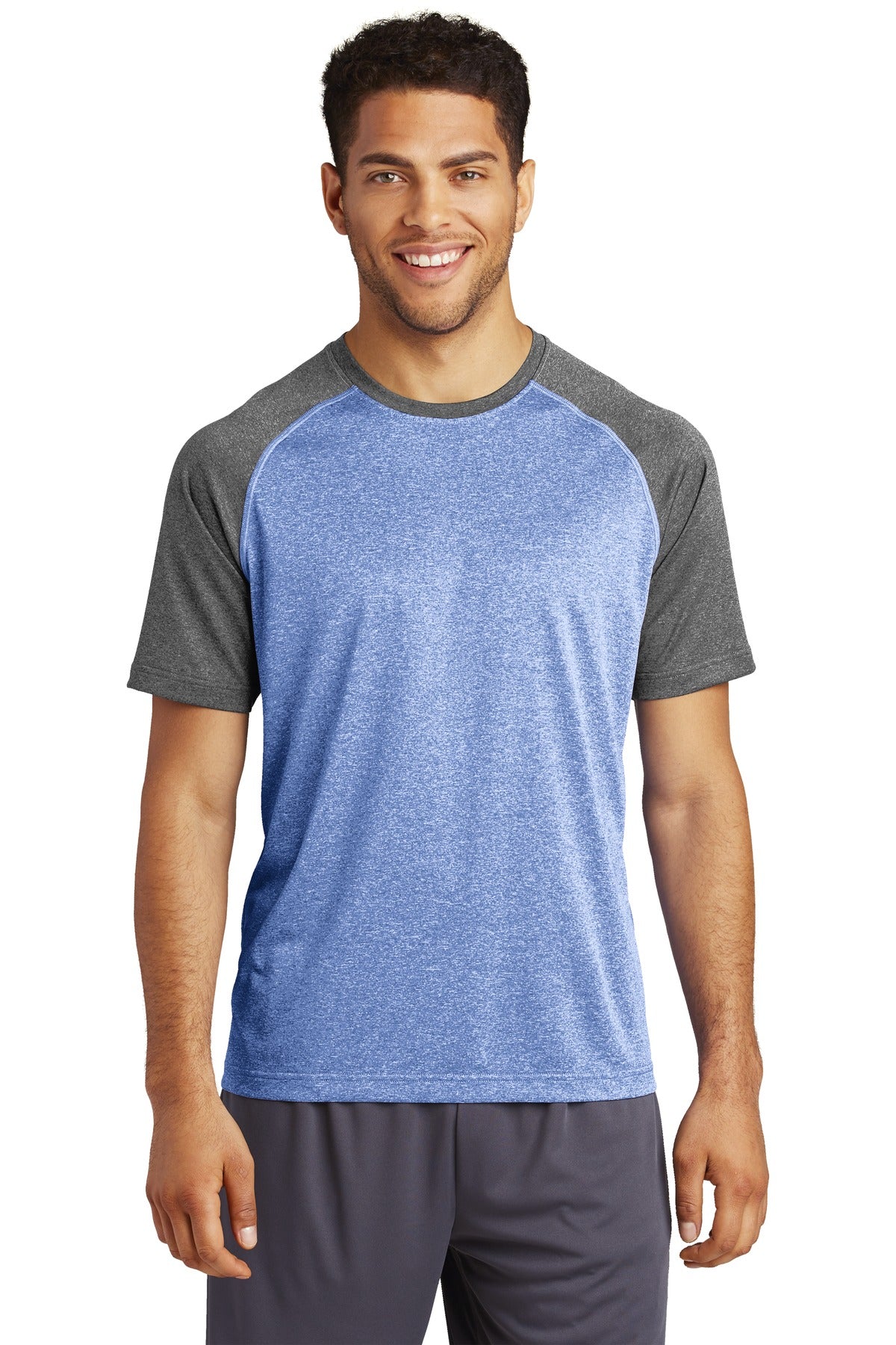 Sport-Tek Men's Heather-On-Heather Contender Tee