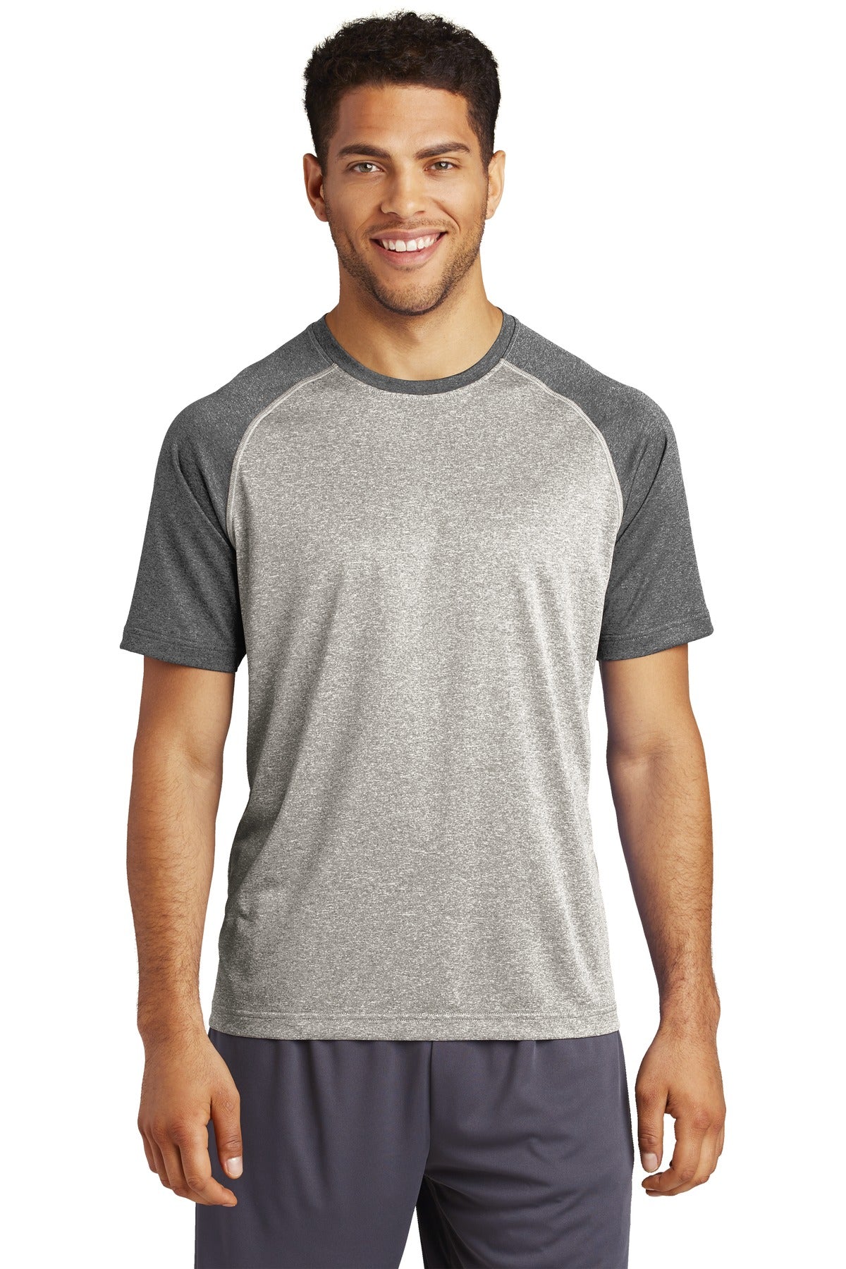 Sport-Tek Men's Heather-On-Heather Contender Tee