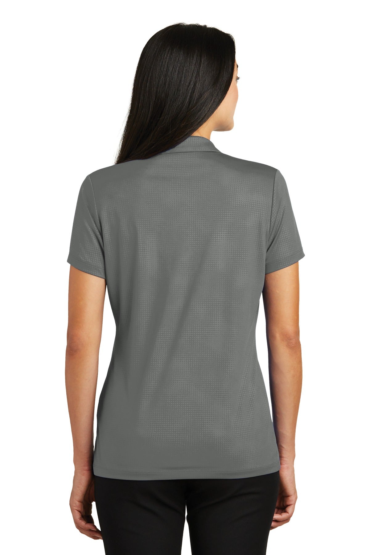 Sport-Tek Women's Embossed PosiCharge Tough Polo. LST630