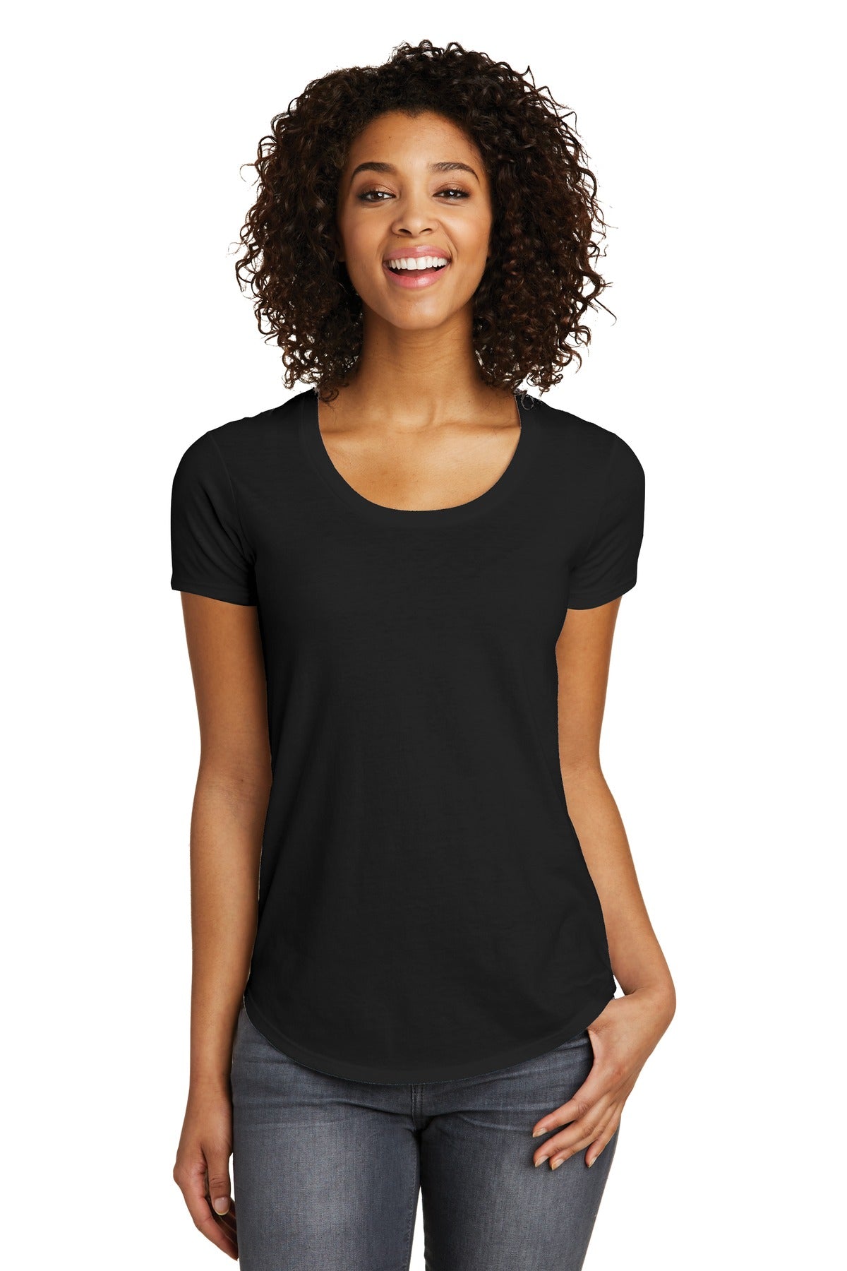 District Women's Fitted Very Important Tee Scoop Neck. DT6401 District