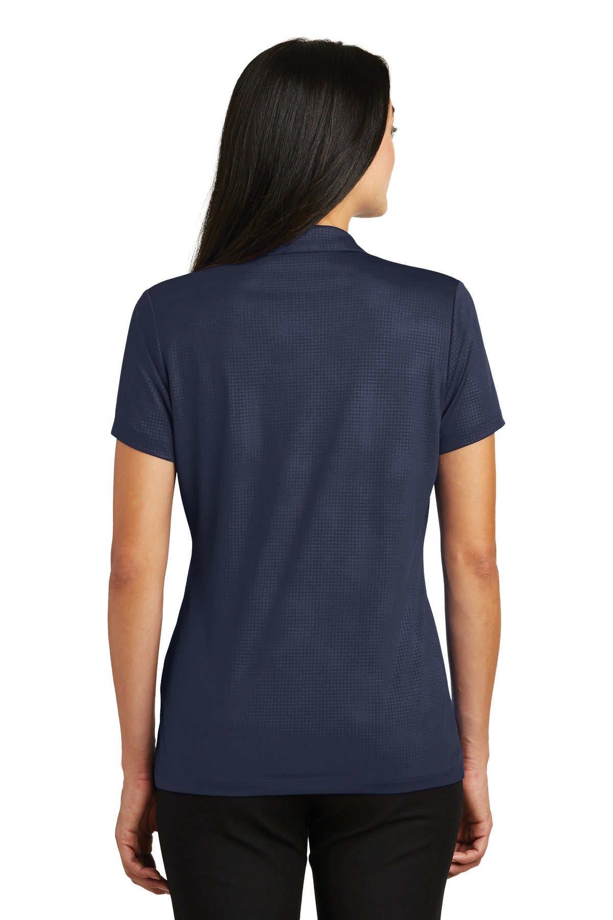 Sport-Tek Women's Embossed PosiCharge Tough Polo. LST630