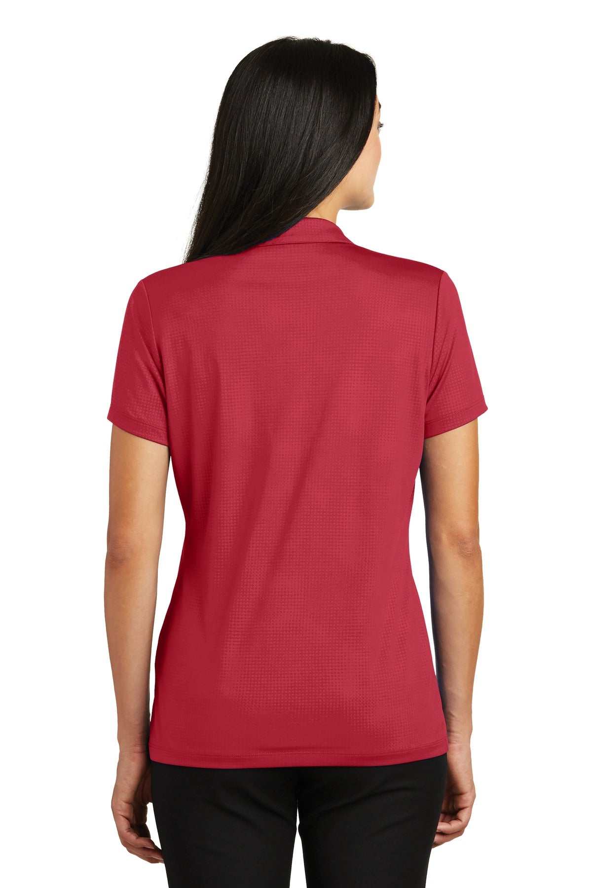 Sport-Tek Women's Embossed PosiCharge Tough Polo. LST630