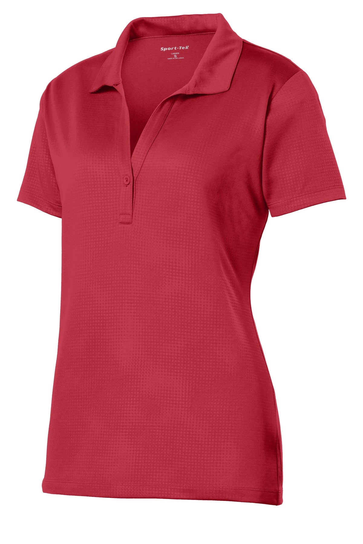 Sport-Tek Women's Embossed PosiCharge Tough Polo. LST630