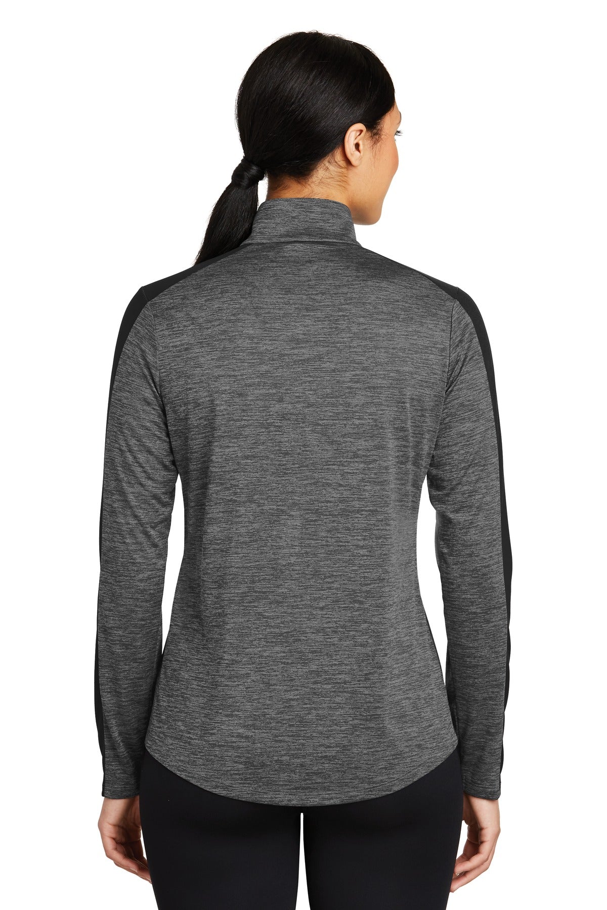 Sport-Tek Women's PosiCharge Electric Heather Colorblock 1/4-Zip Pullover LST397