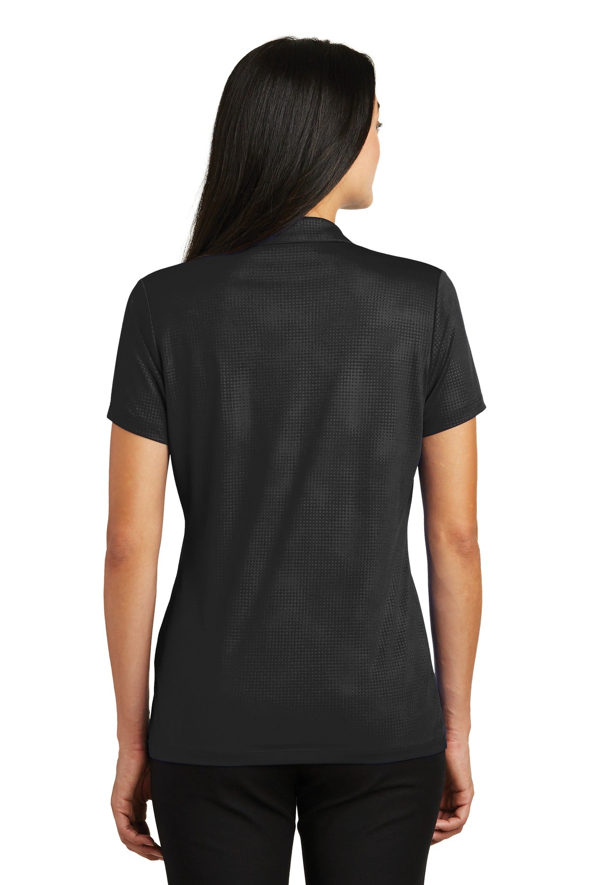 Sport-Tek Women's Embossed PosiCharge Tough Polo. LST630