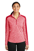 Sport-Tek Women's PosiCharge Electric Heather Colorblock 1/4-Zip Pullover LST397