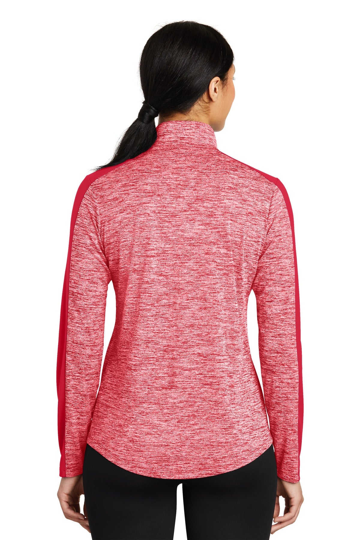 Sport-Tek Women's PosiCharge Electric Heather Colorblock 1/4-Zip Pullover LST397