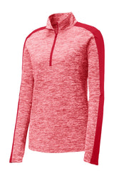 Sport-Tek Women's PosiCharge Electric Heather Colorblock 1/4-Zip Pullover LST397