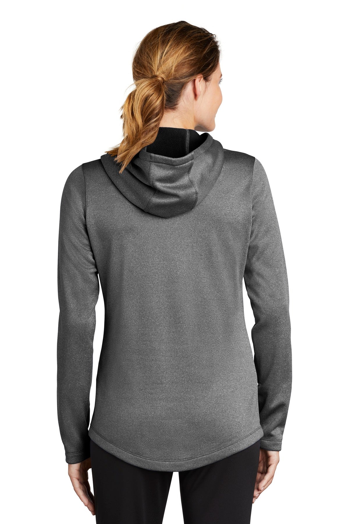 Sport-Tek Women's PosiCharge Sport-Wick Heather Fleece Hooded Pullover LST264