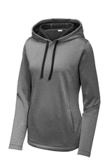 Sport-Tek Women's PosiCharge Sport-Wick Heather Fleece Hooded Pullover LST264