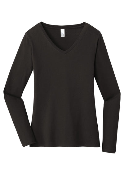 District  Women's Very Important Tee  Long Sleeve V-Neck. DT6201