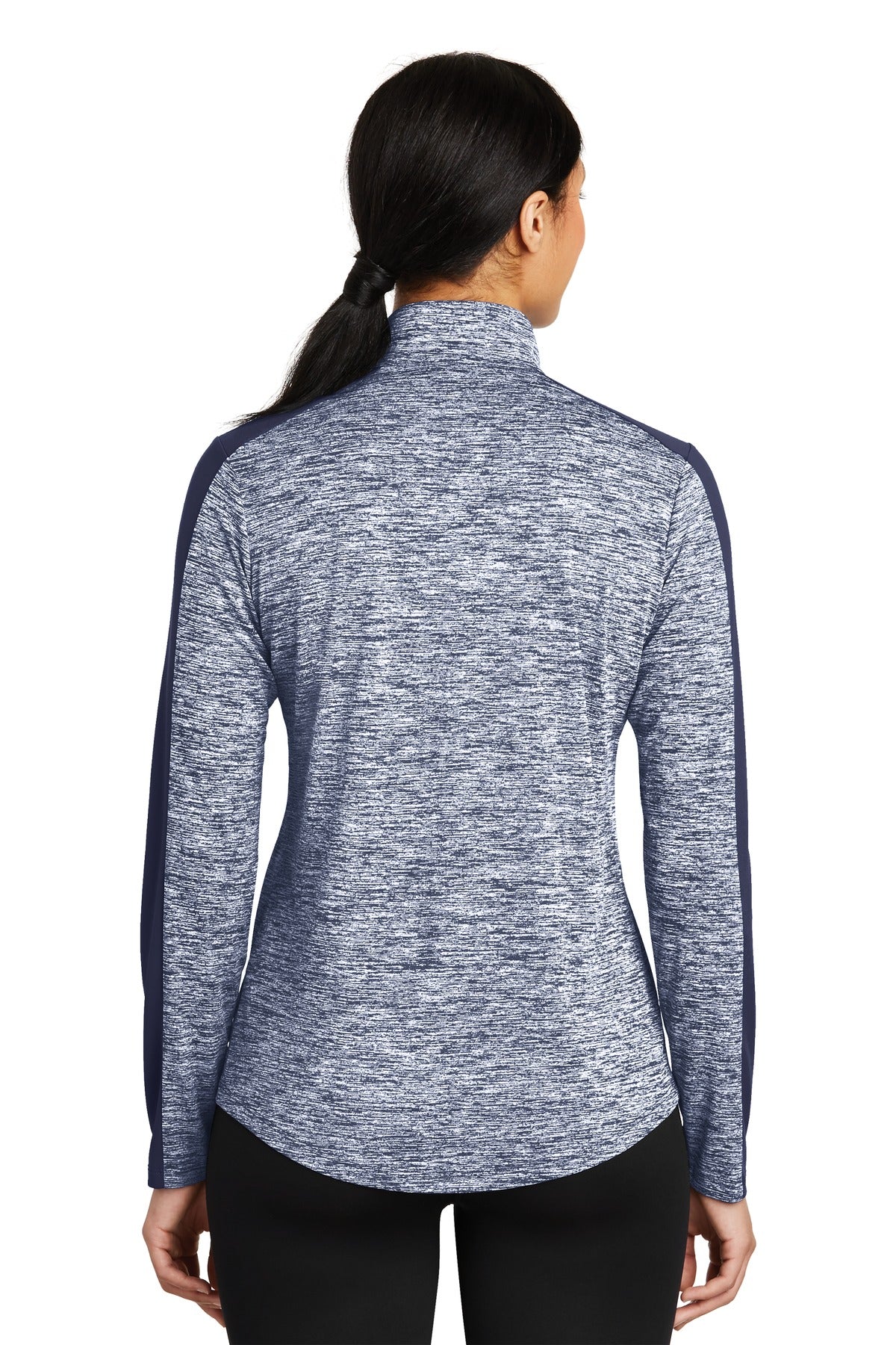 Sport-Tek Women's PosiCharge Electric Heather Colorblock 1/4-Zip Pullover LST397