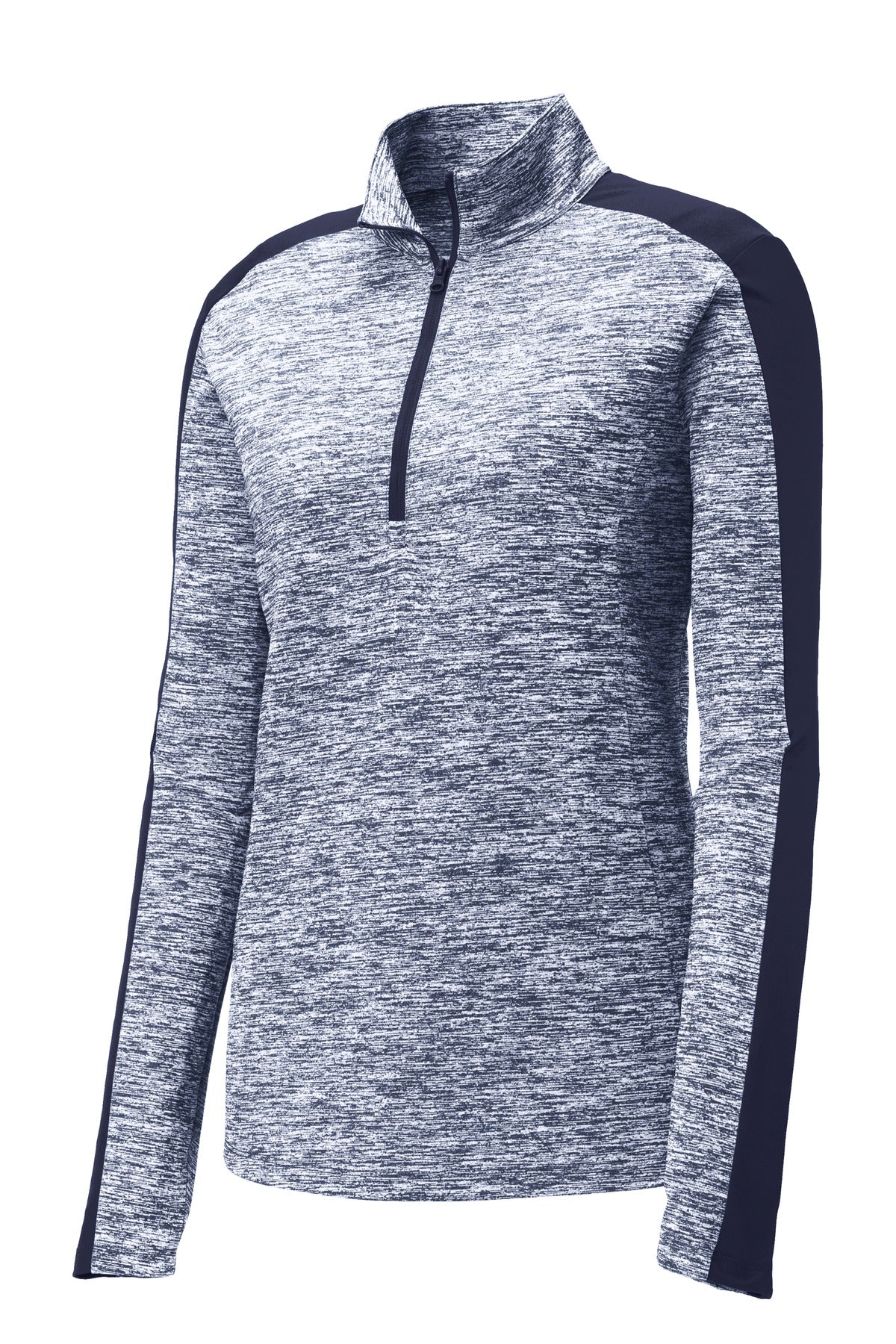 Sport-Tek Women's PosiCharge Electric Heather Colorblock 1/4-Zip Pullover LST397