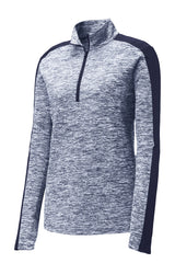 Sport-Tek Women's PosiCharge Electric Heather Colorblock 1/4-Zip Pullover LST397