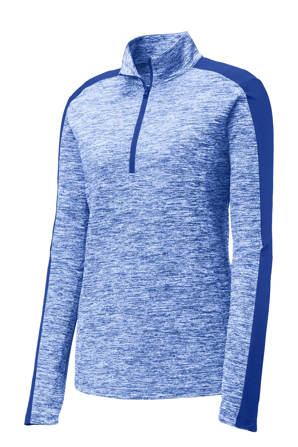 Sport-Tek Women's PosiCharge Electric Heather Colorblock 1/4-Zip Pullover LST397