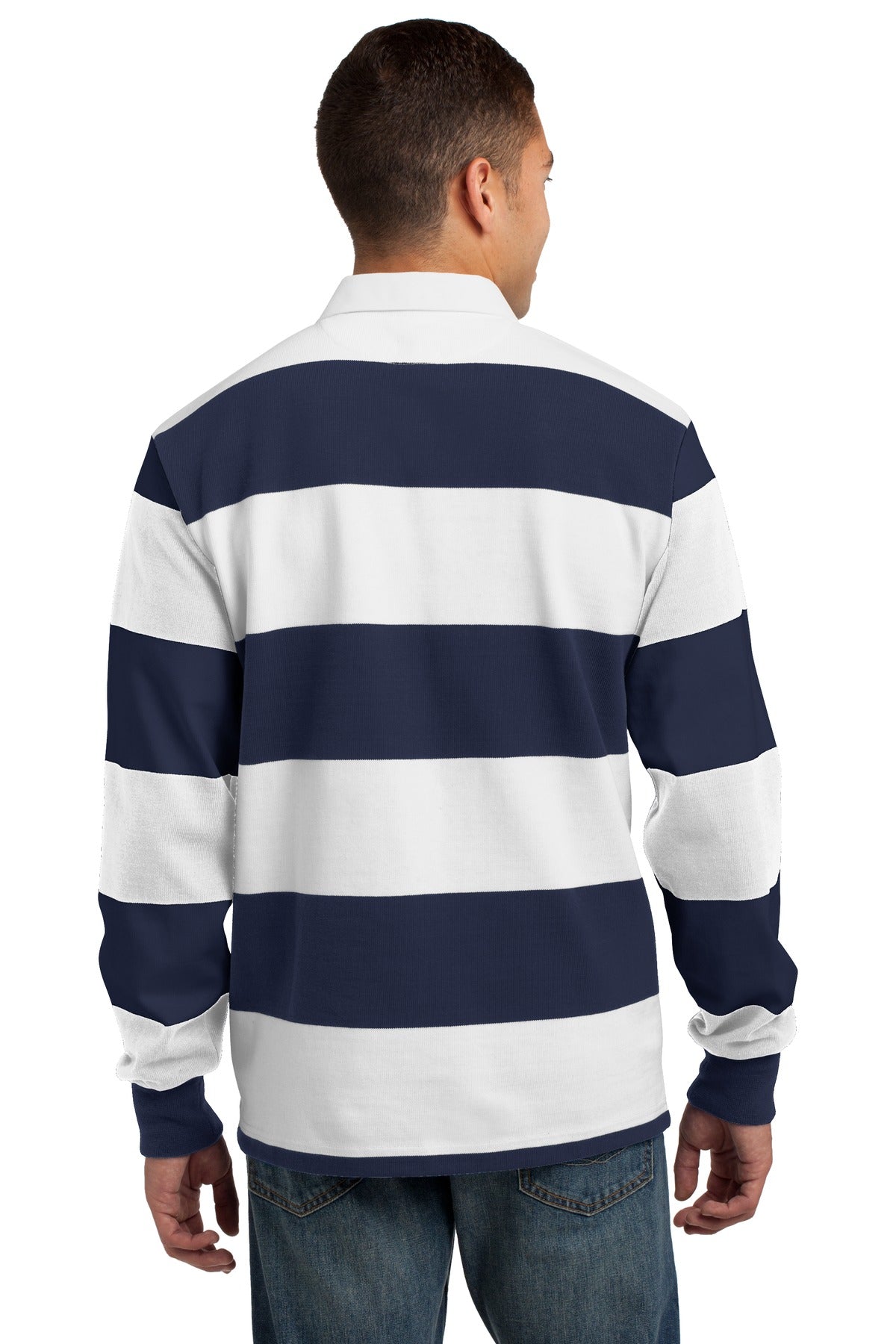 Sport-Tek Men's Classic Long Sleeve Rugby Polo