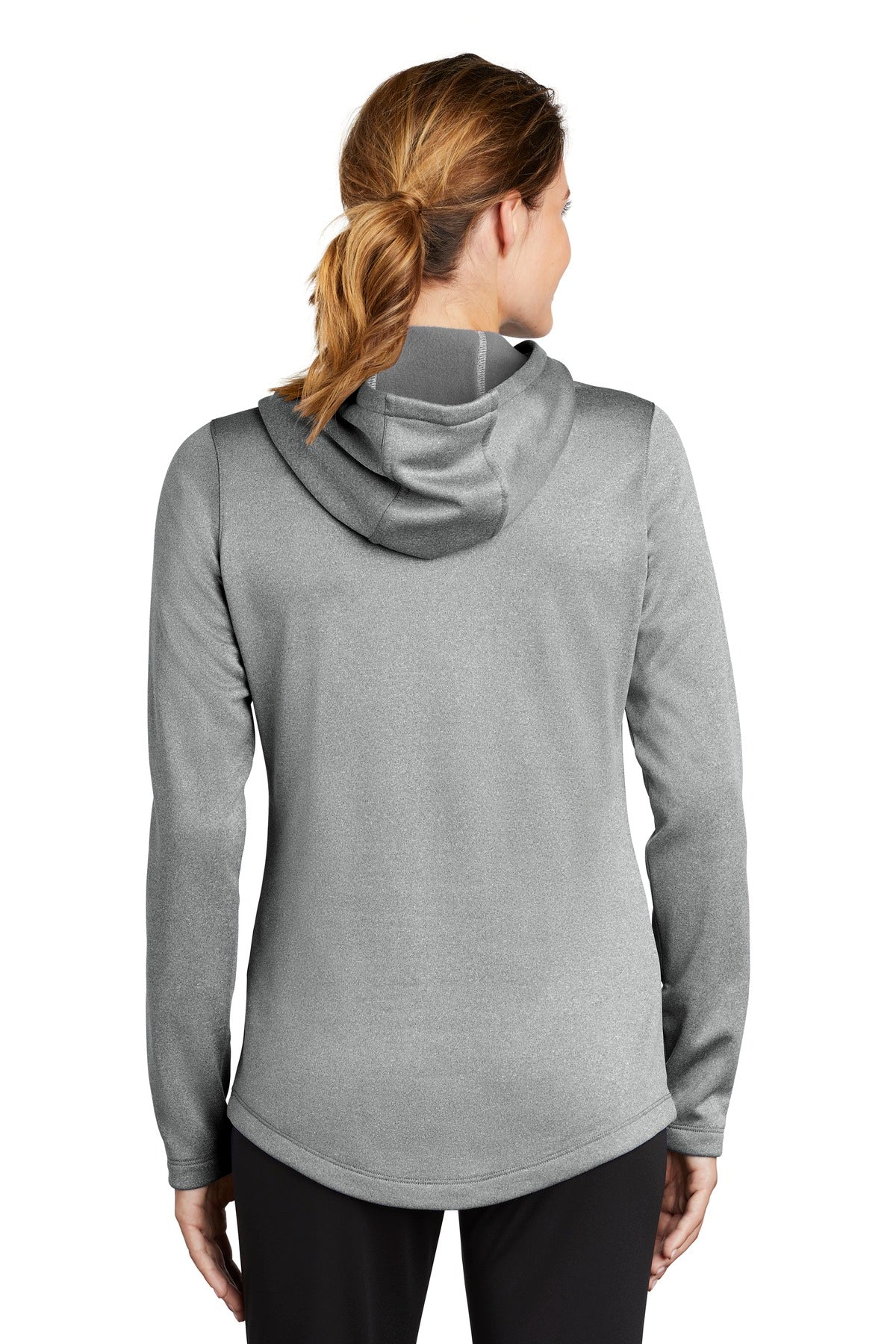 Sport-Tek Women's PosiCharge Sport-Wick Heather Fleece Hooded Pullover LST264