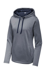 Sport-Tek Women's PosiCharge Sport-Wick Heather Fleece Hooded Pullover LST264