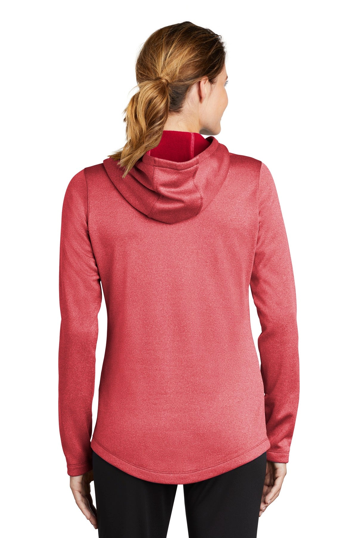 Sport-Tek Women's PosiCharge Sport-Wick Heather Fleece Hooded Pullover LST264
