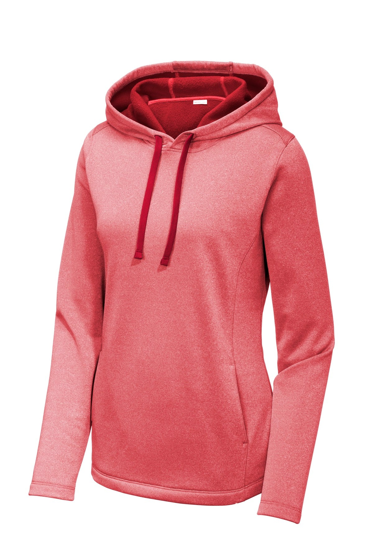 Sport-Tek Women's PosiCharge Sport-Wick Heather Fleece Hooded Pullover LST264