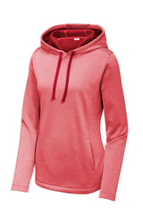Sport-Tek Women's PosiCharge Sport-Wick Heather Fleece Hooded Pullover LST264