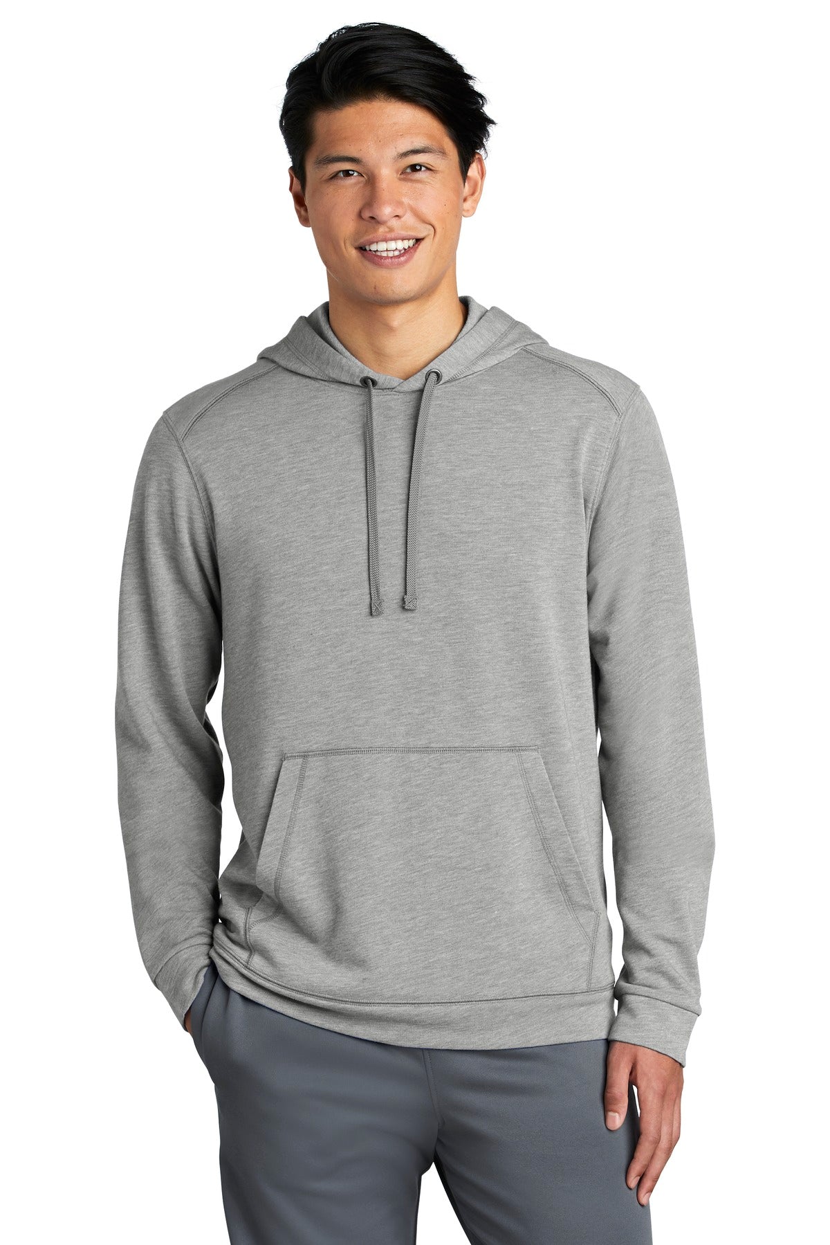 Sport-Tek Men's PosiCharge Tri-Blend Wicking Fleece Hooded Pullover ST296