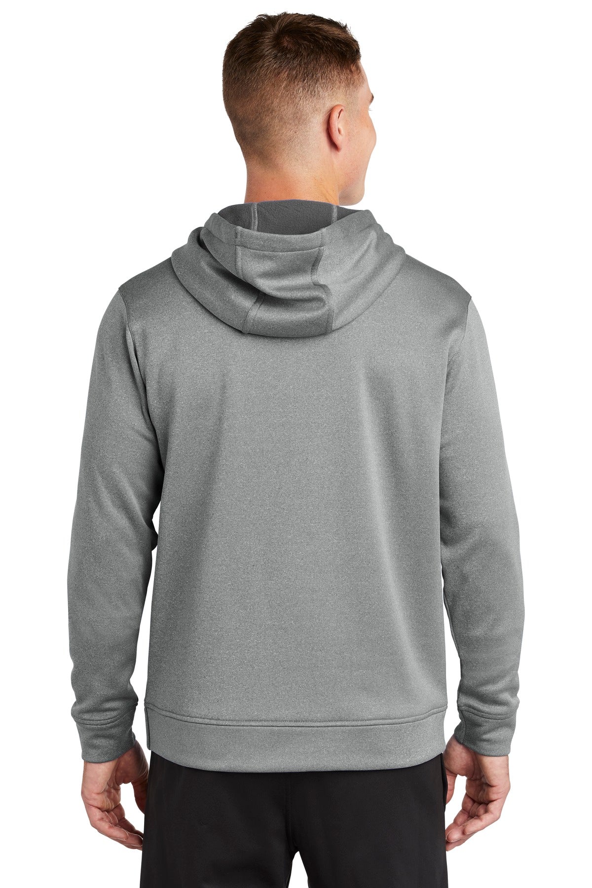 Sport-Tek Men's PosiCharge Sport-Wick Heather Fleece Hooded Pullover ST264