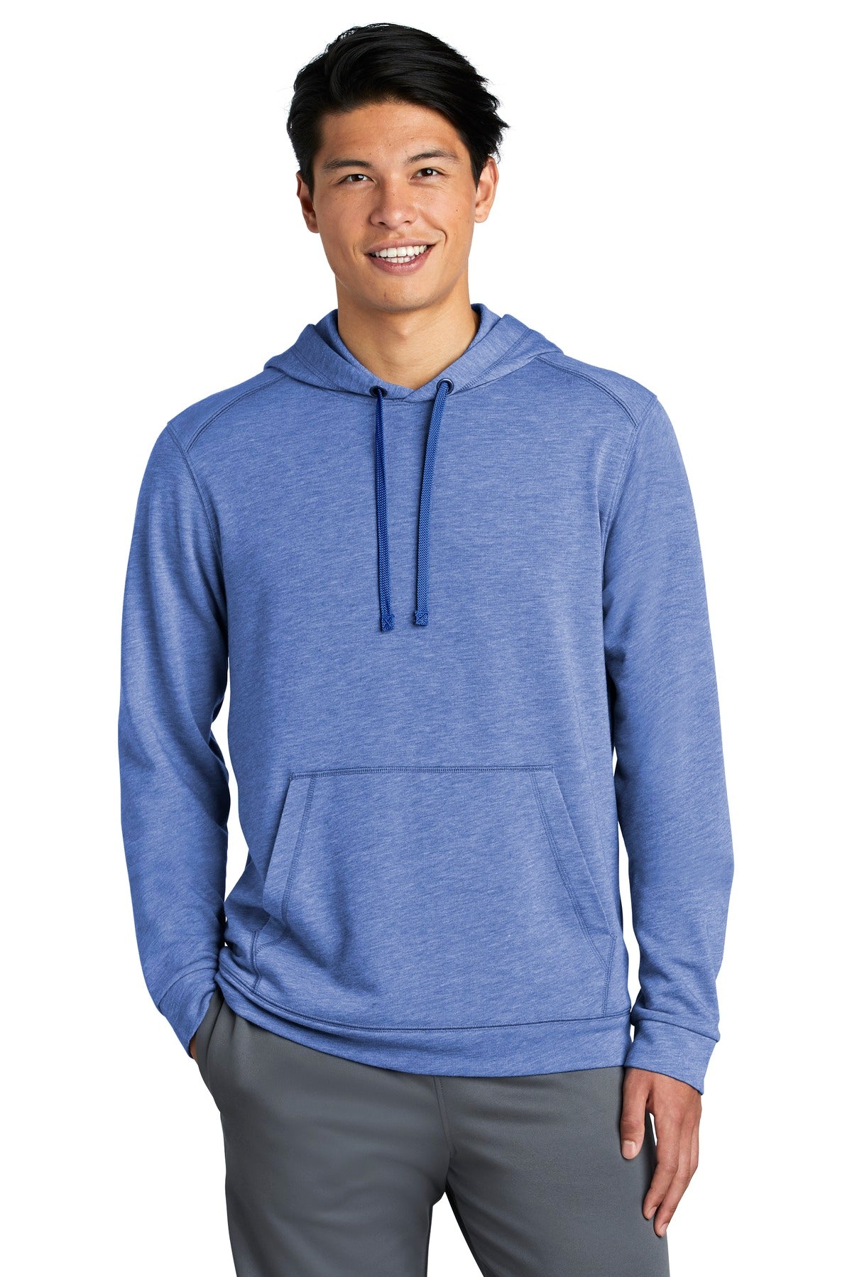 Sport-Tek Men's PosiCharge Tri-Blend Wicking Fleece Hooded Pullover ST296