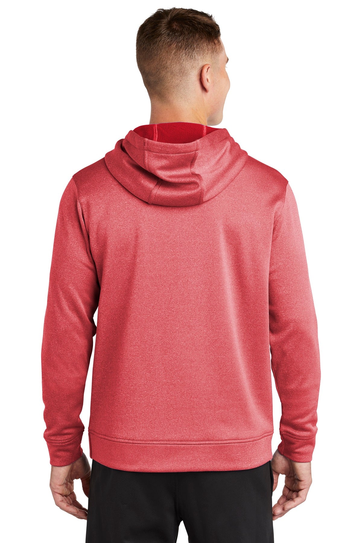 Sport-Tek Men's PosiCharge Sport-Wick Heather Fleece Hooded Pullover ST264