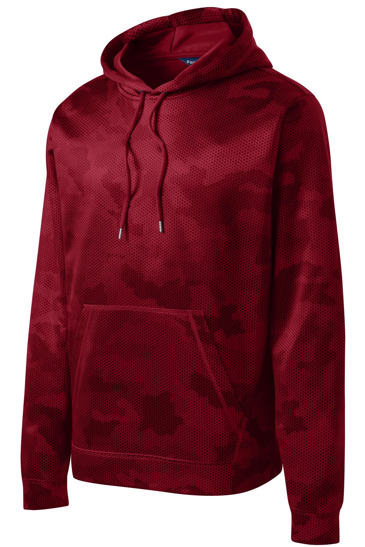 Sport-Tek Men's Sport-Wick CamoHex Fleece Hooded Pullover