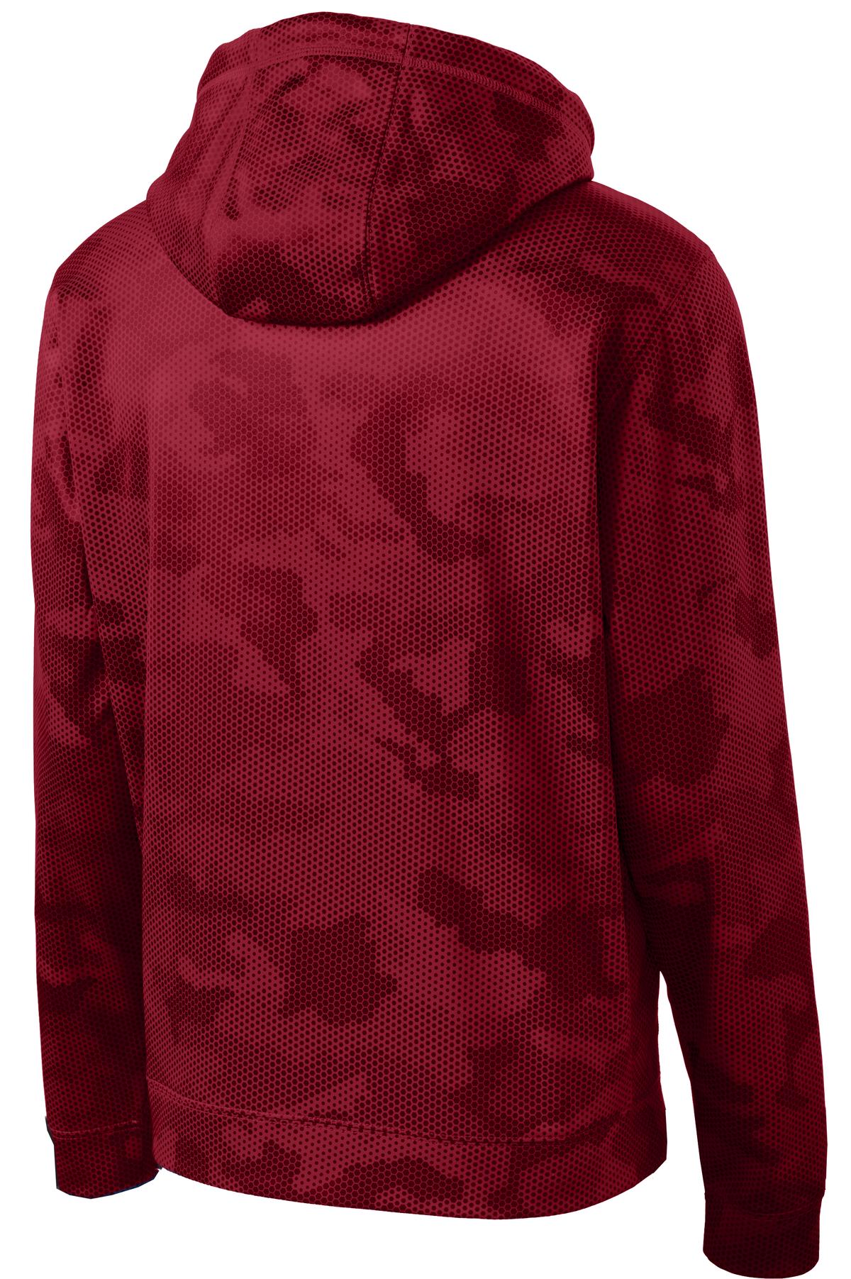 Sport-Tek Men's Sport-Wick CamoHex Fleece Hooded Pullover