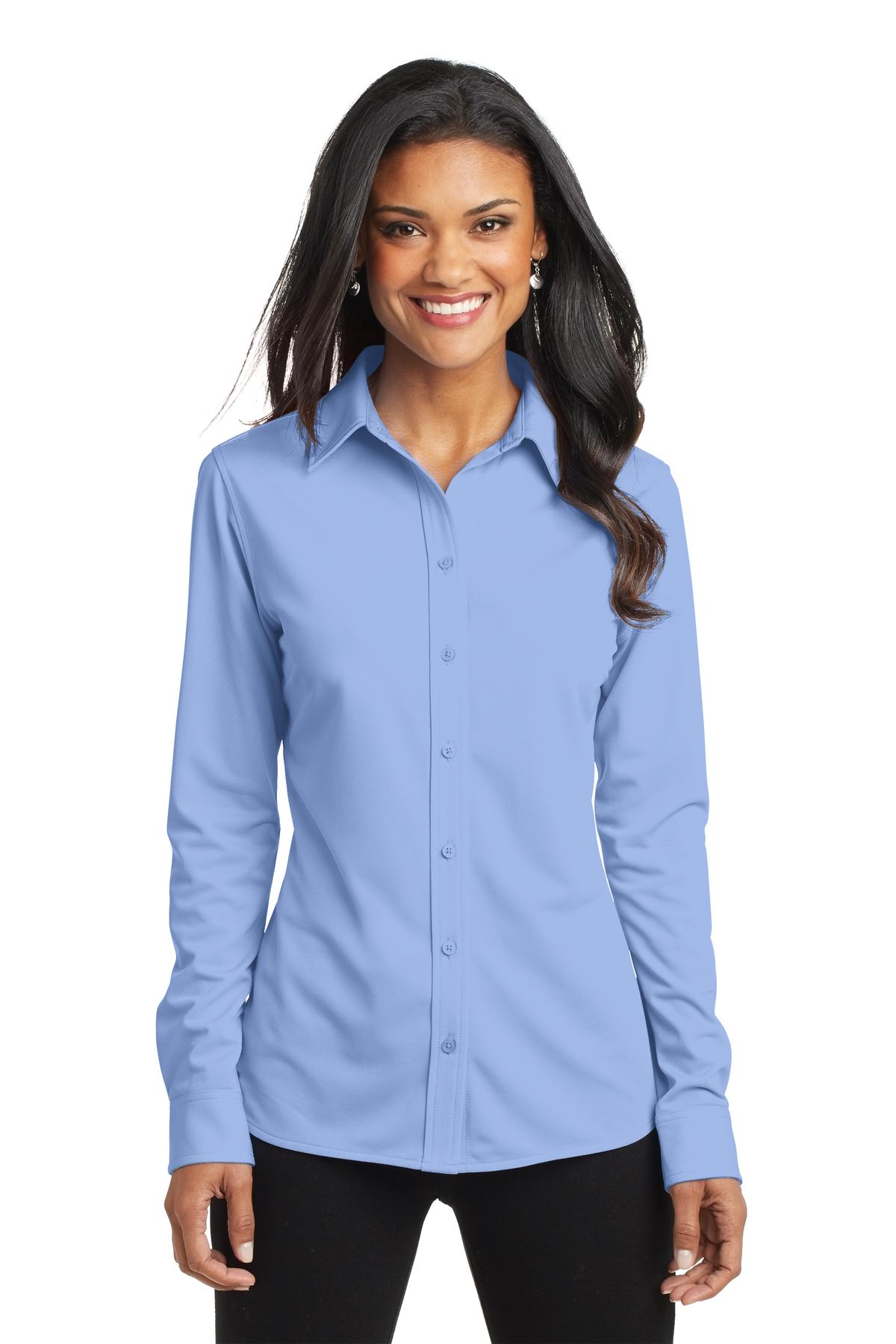 Port Authority Women's Dimension Knit Dress Shirt. L570