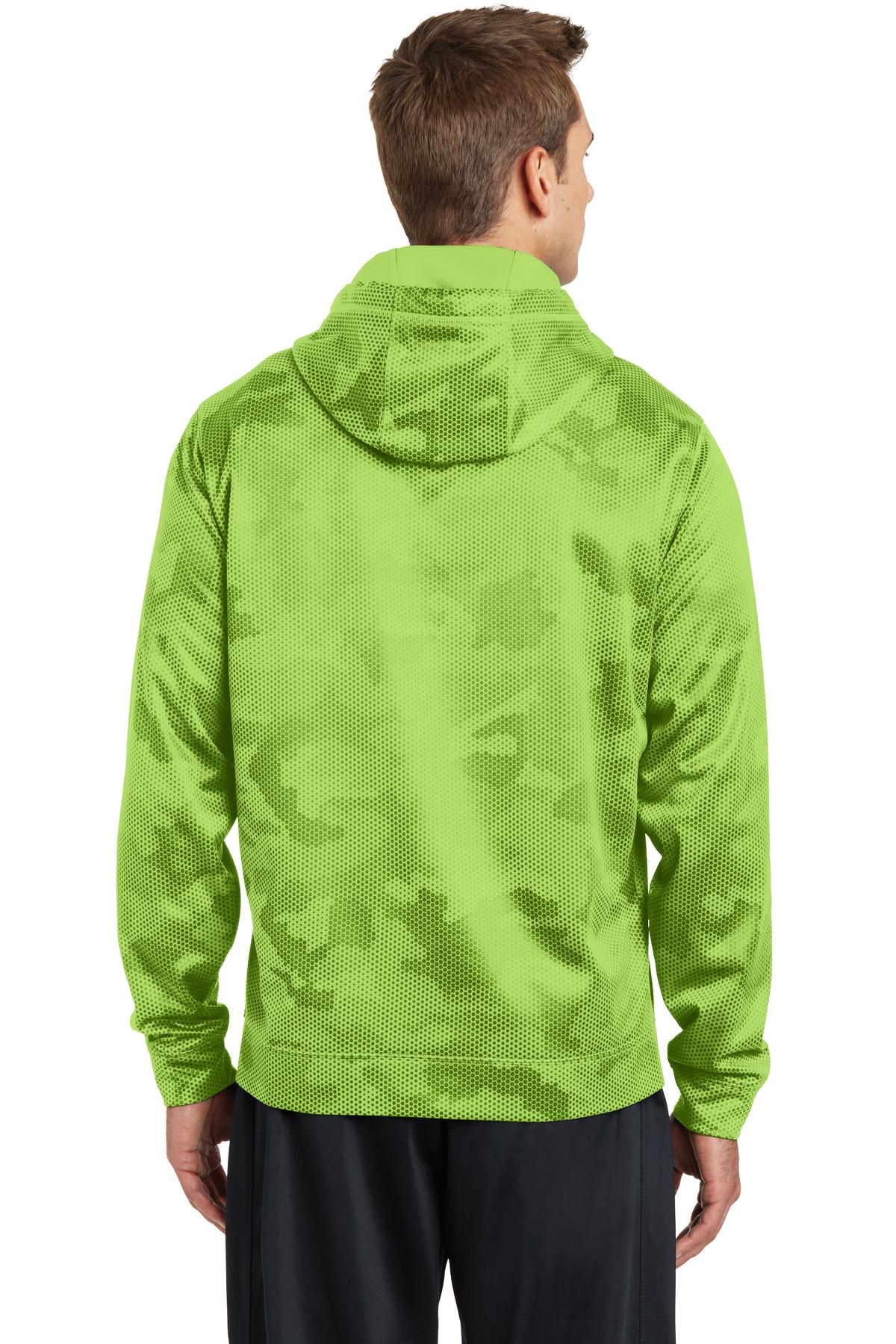 Sport-Tek Men's Sport-Wick CamoHex Fleece Hooded Pullover