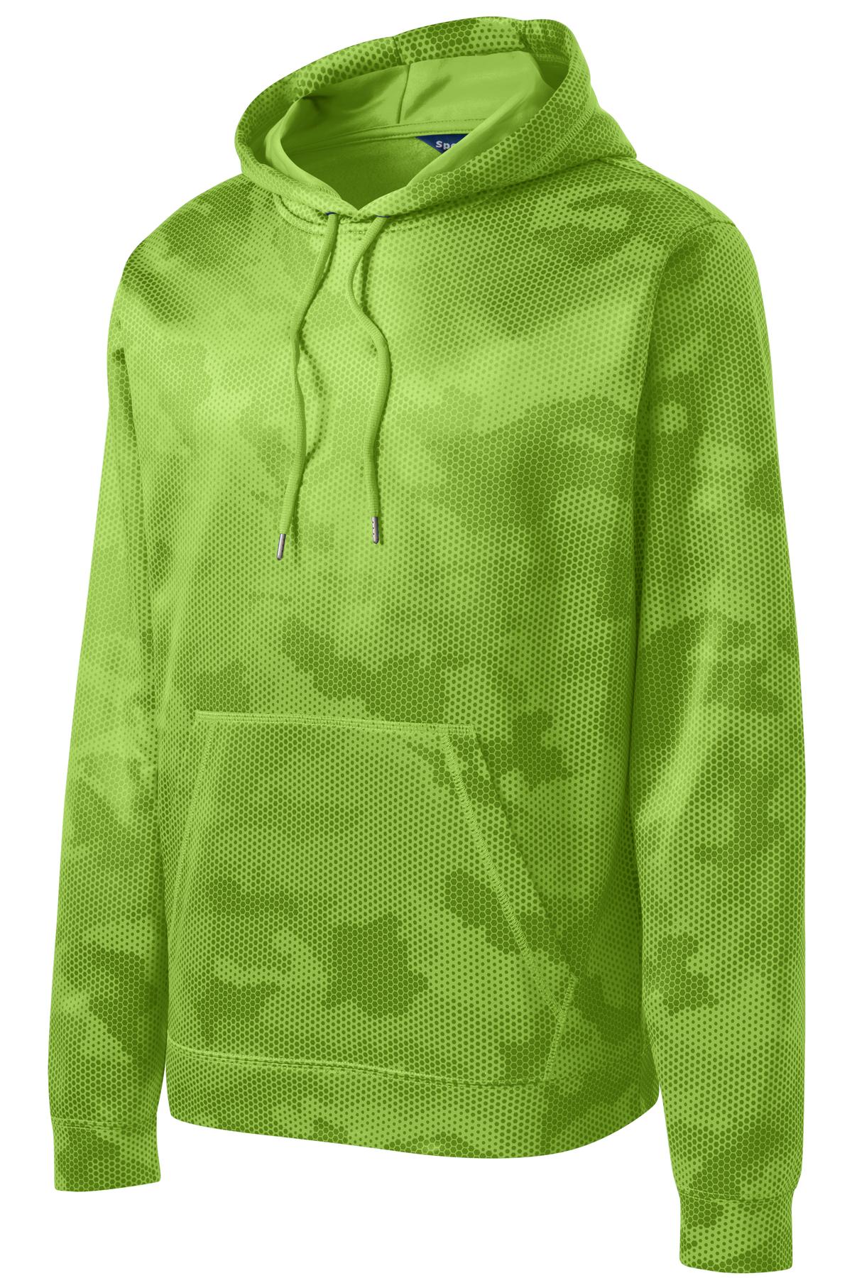 Sport-Tek Men's Sport-Wick CamoHex Fleece Hooded Pullover