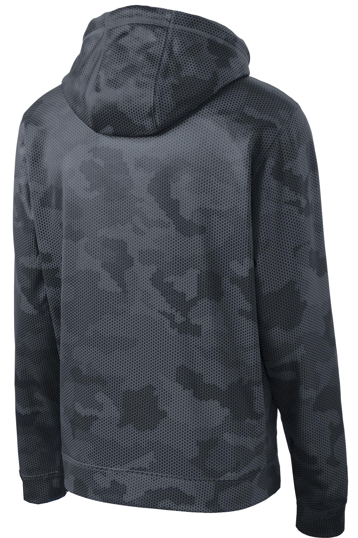 Sport-Tek Men's Sport-Wick CamoHex Fleece Hooded Pullover