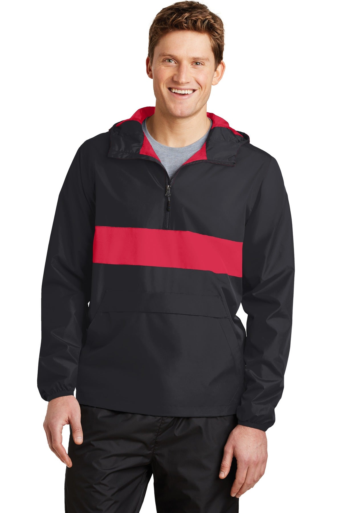 Sport-Tek Men's Zipped Pocket Anorak